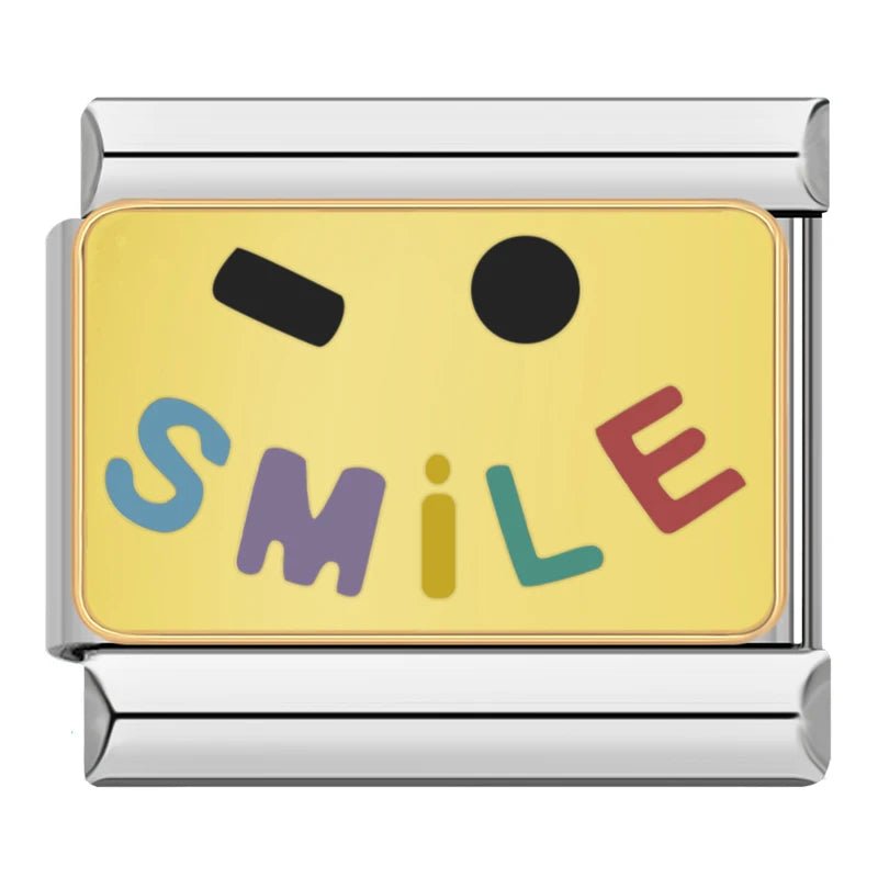 Smile - Cacilia Sauer - Italian Charm Bracelet - custom jewelry - vintage jewelry - charms and pendants