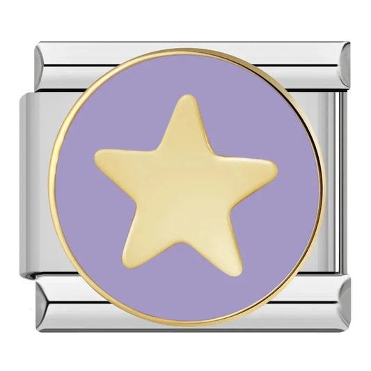 Star In Purple - Cacilia Sauer - Italian Charm Bracelet - custom jewelry - vintage jewelry - charms and pendants