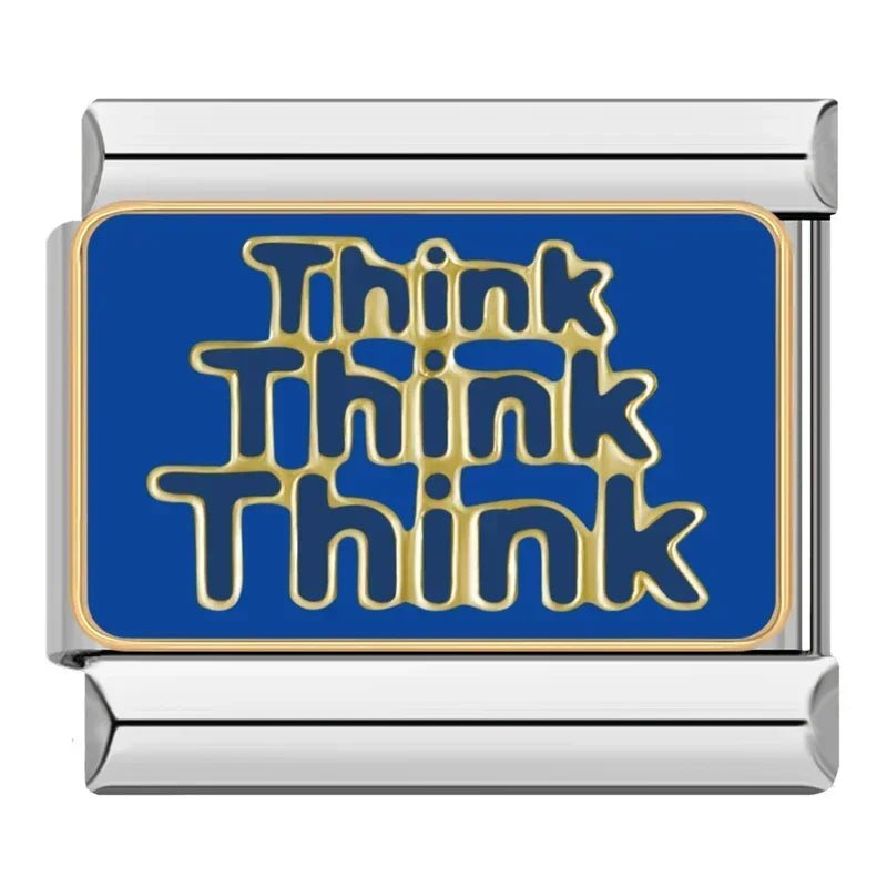 Think - Think - Think - Cacilia Sauer - Italian Charm Bracelet - custom jewelry - vintage jewelry - charms and pendants