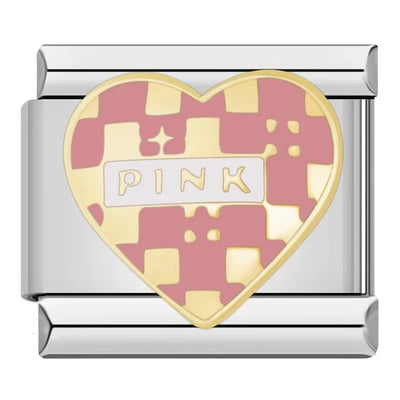 Pink Checkered Heart