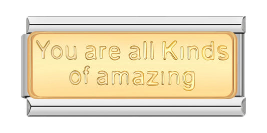 You are all kinds of amazing - Cacilia Sauer - Italian Charm Bracelet - custom jewelry - vintage jewelry - charms and pendants