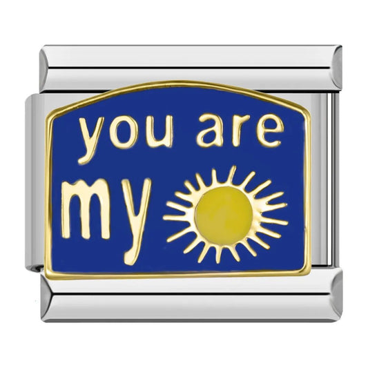 You Are My Sunshine - Cacilia Sauer - Italian Charm Bracelet - custom jewelry - vintage jewelry - charms and pendants