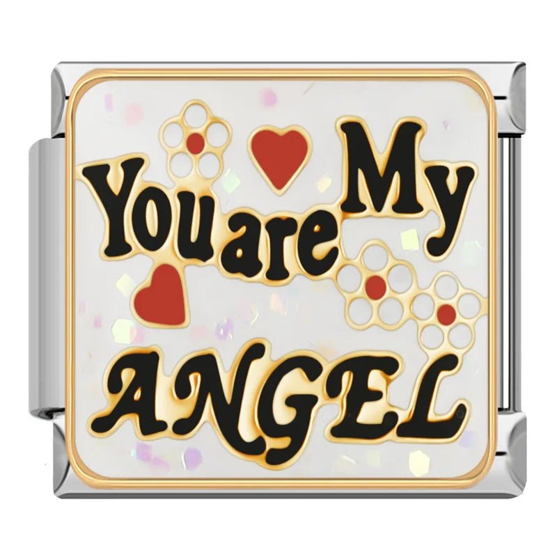 You're My Angel - Cacilia Sauer - Italian Charm Bracelet - custom jewelry - vintage jewelry - charms and pendants