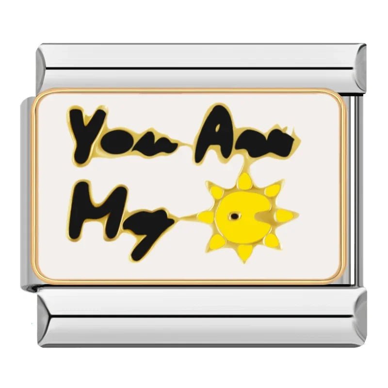 You're My Sunshine - Cacilia Sauer - Italian Charm Bracelet - custom jewelry - vintage jewelry - charms and pendants